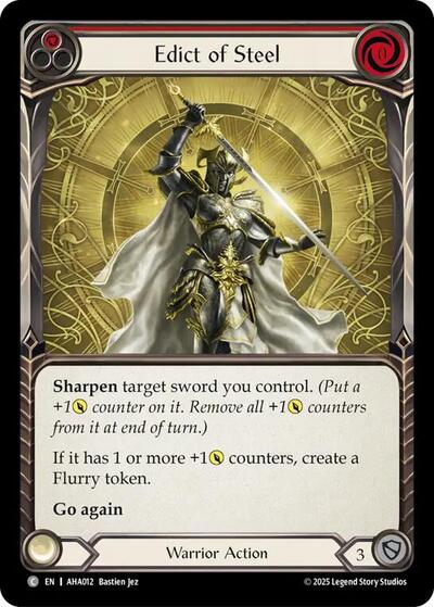 Edict of Steel (Red) - Armory Deck Origins: Hala FAB spoiler