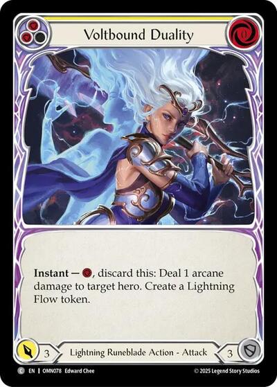 Voltbound Duality (Yellow) - Omens of the Third Age FAB spoiler