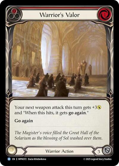 Warrior's Valor - Mastery Pack Warrior FAB spoiler