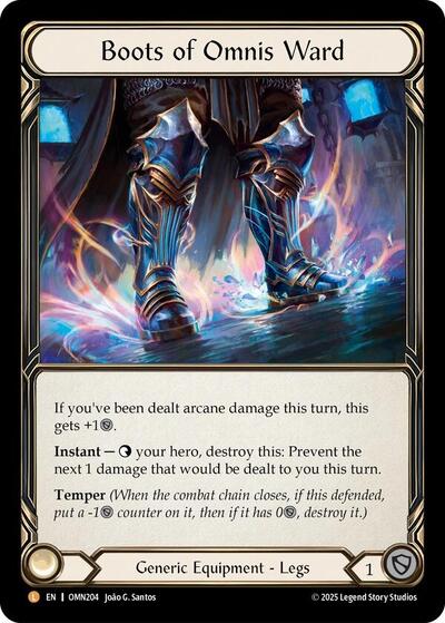 Boots of Omnis Ward - Omens of the Third Age FAB spoiler