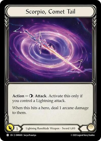 Scorpio, Comet Tail - Omens of the Third Age FAB spoiler