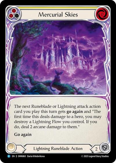 Mercurial Skies (Yellow) - Omens of the Third Age FAB spoiler