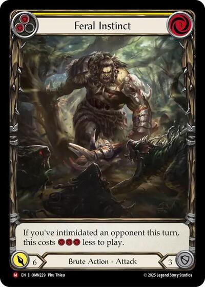 Feral Instinct (Extended Art) - Omens of the Third Age FAB spoiler
