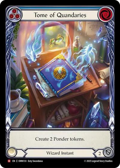 Tome of Quandaries (Blue) (Extended Art) - Omens of the Third Age FAB spoiler