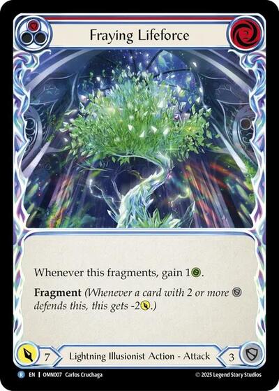 Fraying Lifeforce - Omens of the Third Age FAB spoiler