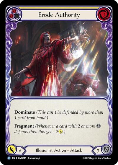 Erode Authority (Yellow) - Omens of the Third Age FAB spoiler