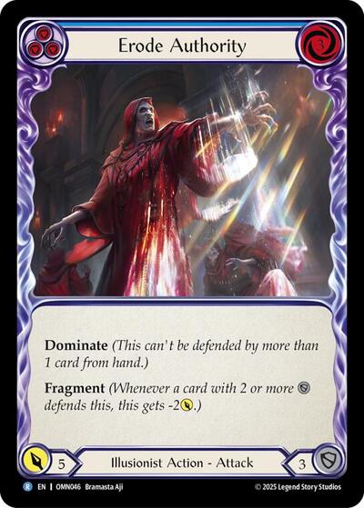 Erode Authority (Blue) - Omens of the Third Age FAB spoiler