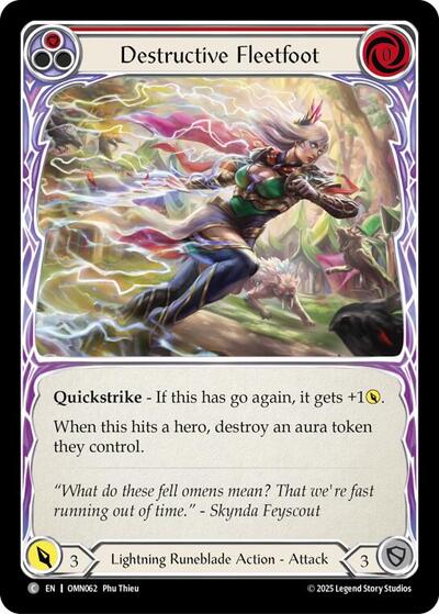 Destructive Fleetfoot (Red) - Omens of the Third Age FAB spoiler