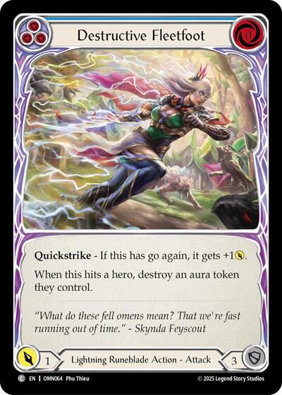 Destructive Fleetfoot (Blue) - Omens of the Third Age FAB spoiler