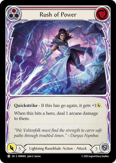 Rush Of Power (Red) - Omens of the Third Age FAB spoiler