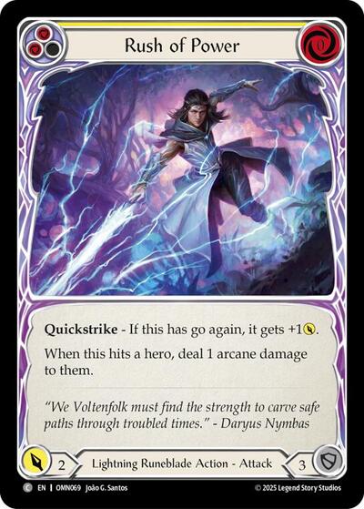 Rush Of Power (Yellow) - Omens of the Third Age FAB spoiler