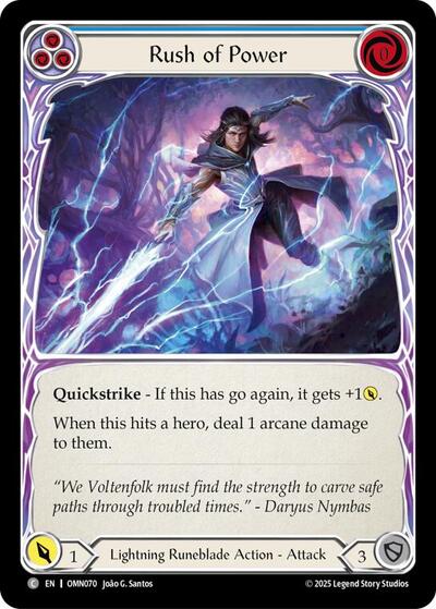 Rush Of Power (Blue) - Omens of the Third Age FAB spoiler
