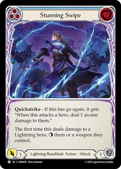 Stunning Swipe (Blue) - Omens of the Third Age FAB spoiler