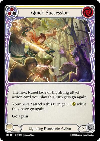 Quick Succession (Yellow) - Omens of the Third Age FAB spoiler