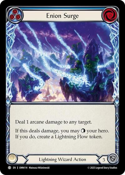 Enion Surge (Blue) - Omens of the Third Age FAB spoiler