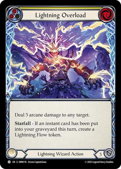 Lightning Overload (Yellow) - Omens of the Third Age FAB spoiler