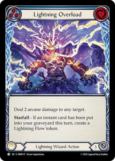 Lightning Overload (Blue) - Omens of the Third Age FAB spoiler