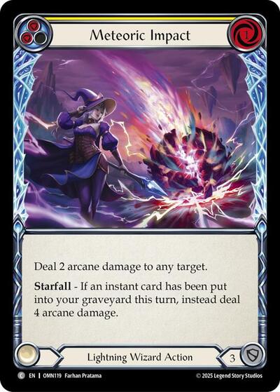 Meteoric Impact (Yellow) - Omens of the Third Age FAB spoiler