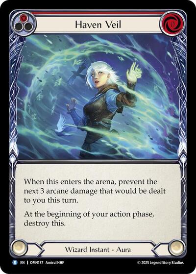 Haven Veil (Red) - Omens of the Third Age FAB spoiler