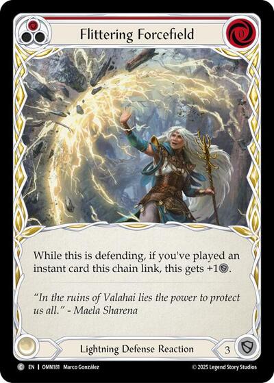Flittering Forcefield (Red) - Omens of the Third Age FAB spoiler