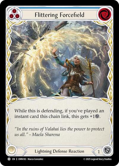 Flittering Forcefield (Blue) - Omens of the Third Age FAB spoiler