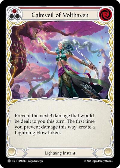 Calmveil Of Volthaven (Red) - Omens of the Third Age FAB spoiler
