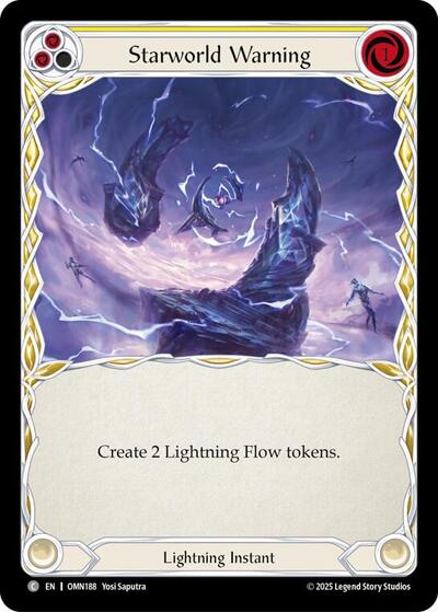 Starworld Warning (Yellow) - Omens of the Third Age FAB spoiler