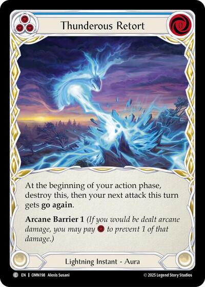 Thunderous Retort (Blue) - Omens of the Third Age FAB spoiler