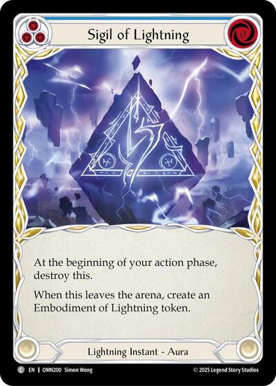 Sigil Of Lightning (Blue) - Omens of the Third Age FAB spoiler