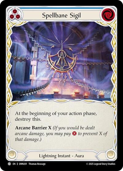 Spellbane Sigil (Blue) - Omens of the Third Age FAB spoiler