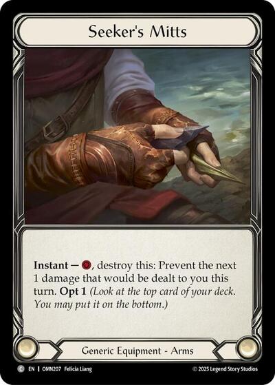 Seekers Mitts - Omens of the Third Age FAB spoiler