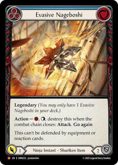 Evasive Nageboshi (Blue) - Omens of the Third Age FAB spoiler