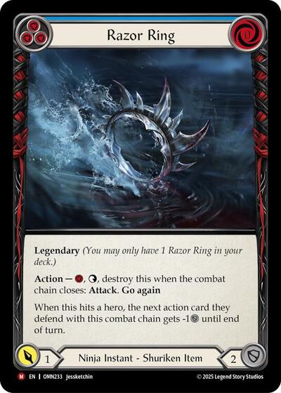 Razor Ring (Blue) - Omens of the Third Age FAB spoiler