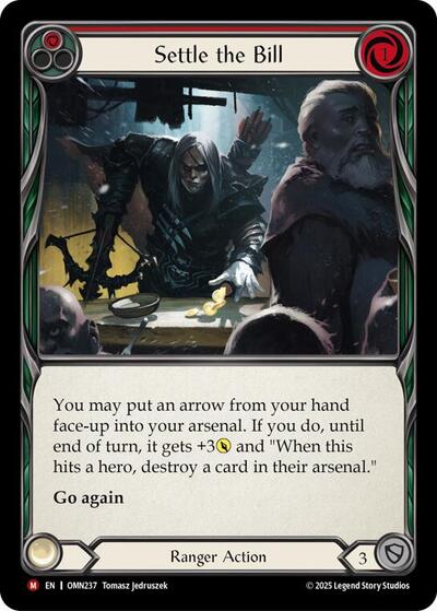 Settle The Bill (Red) - Omens of the Third Age FAB spoiler