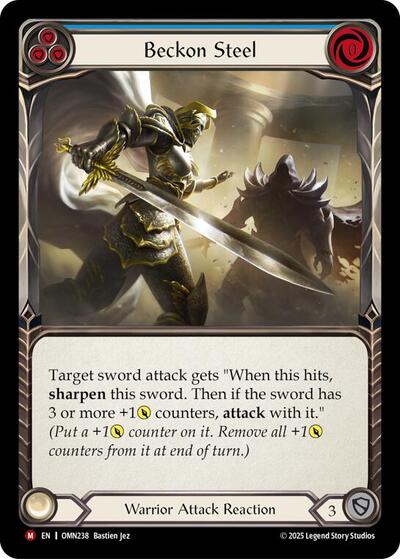 Beckon Steel (Blue) - Omens of the Third Age FAB spoiler