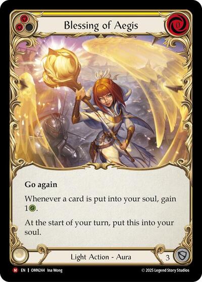 Blessing Of Aegis (Yellow) - Omens of the Third Age FAB spoiler