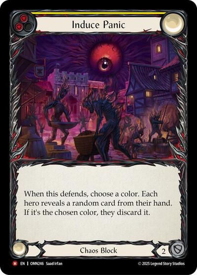 Induce Panic (Yellow) - Omens of the Third Age FAB spoiler