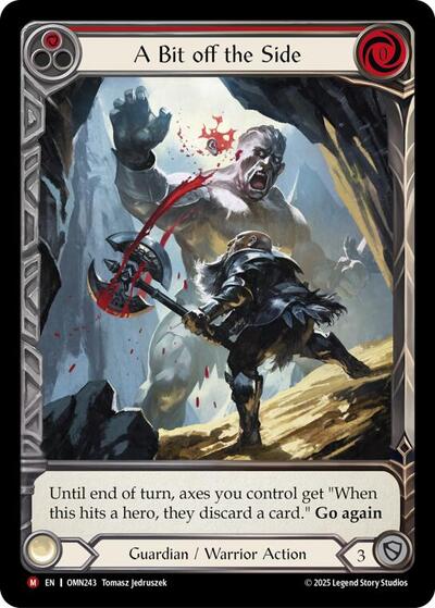 A Bit Off The Side (Red) (Extended Art) - Omens of the Third Age FAB spoiler