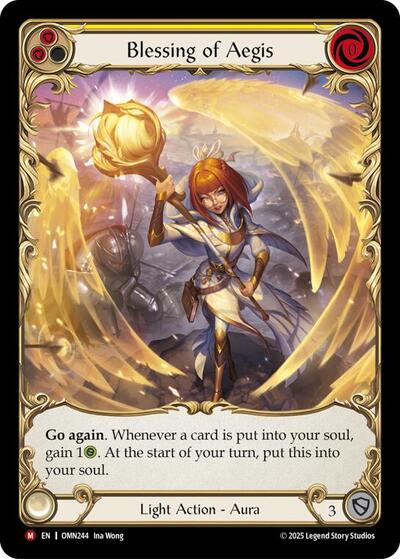Blessing Of Aegis (Yellow) (Extended Art) - Omens of the Third Age FAB spoiler