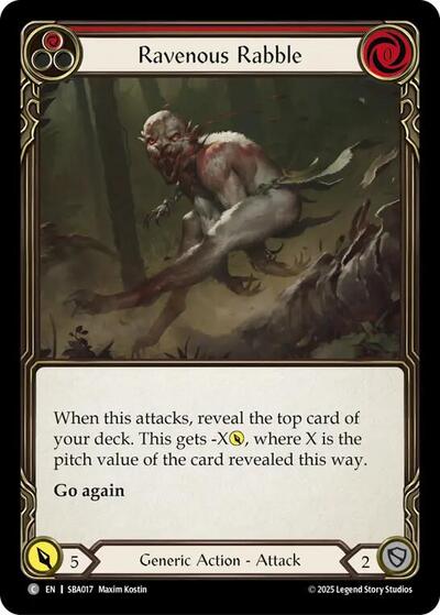 Ravenous Rabble (Red) - Silver Age Chapter 3 FAB spoiler