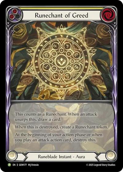 Runechant of Greed (Yellow) - Gem Pack 5 FAB spoiler