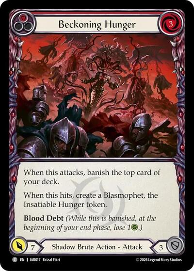 Beckoning Hunger (Red) - Usurp the Shadow Throne FAB spoiler