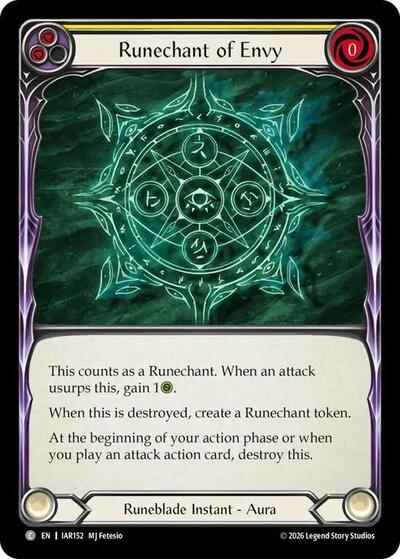 Runechant of Envy (Yellow) - Usurp the Shadow Throne FAB spoiler