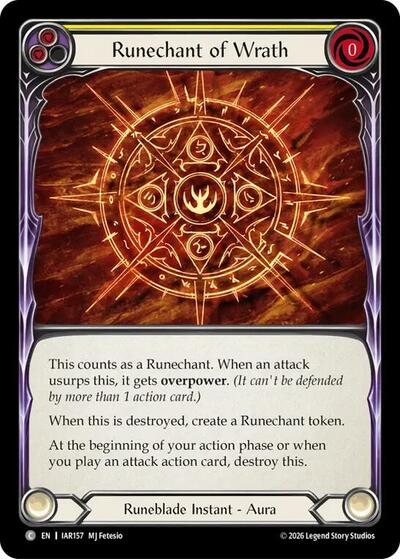 Runechant of Wrath (Yellow) - Usurp the Shadow Throne FAB spoiler