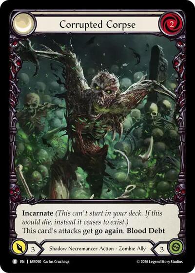 Corrupted Corpse - Usurp the Shadow Throne Pre-release Cards FAB spoiler