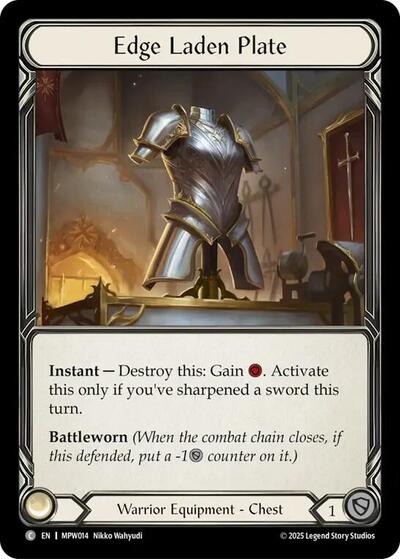 Edge Laden Plate - Mastery Pack Warrior FAB spoiler