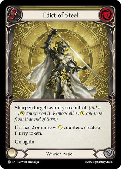 Edict of Steel (Yellow) - Mastery Pack Warrior FAB spoiler