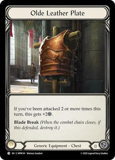 Olde Leather Plate - Mastery Pack Warrior FAB spoiler