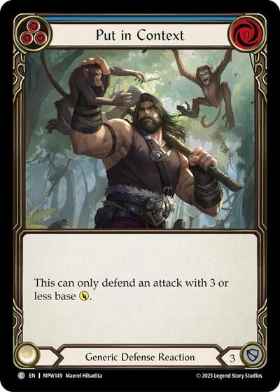 Put in Context (Blue) - Mastery Pack Warrior FAB spoiler