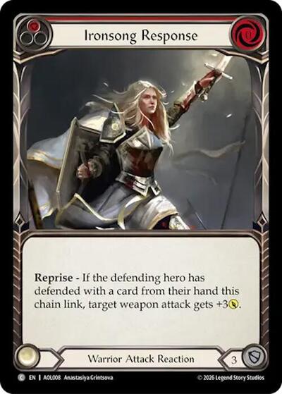 Ironsong Response (Red) - Armory Deck: Olympia, Prized Fighter FAB spoiler